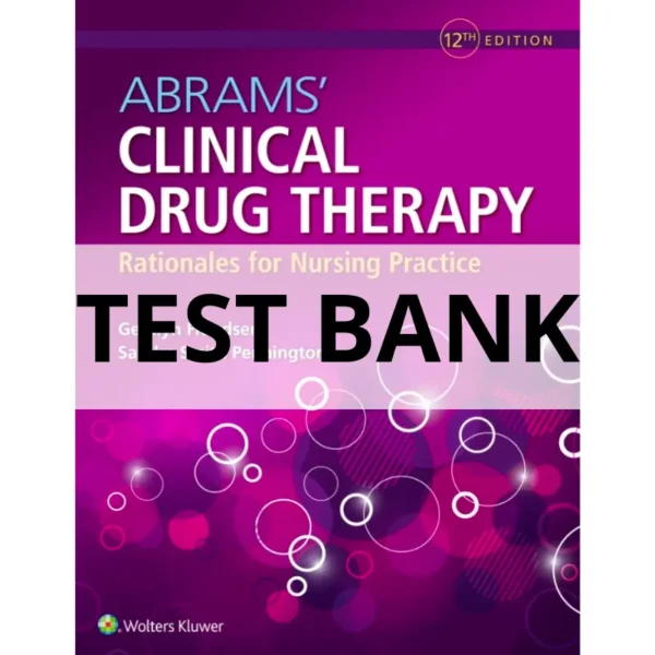 abrams clinical drug therapy 12th edition test bank